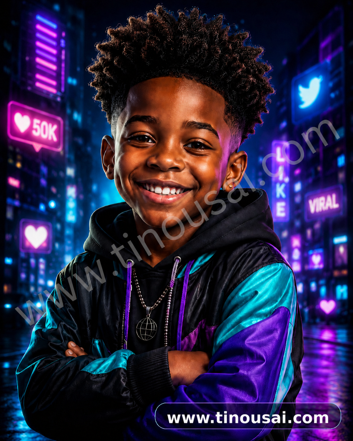 Exemple TinousAI Viral Kid